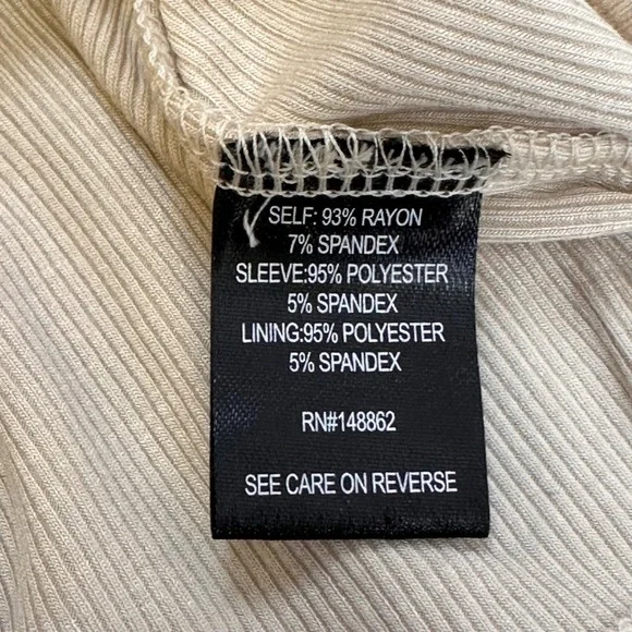 Torrid 2X NWT Champagne Ribbed Crew Neck Sequin Sleeve Long Sleeve Top 41055056 - Picture 8 of 15